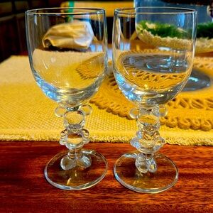 Vintage collectible Mickey and Minnie figural glass pair